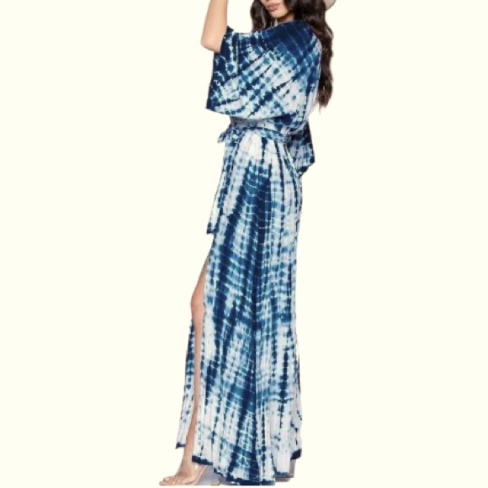 Torrid Boho Tie Dye Floral Embroidered Beach Cover Up